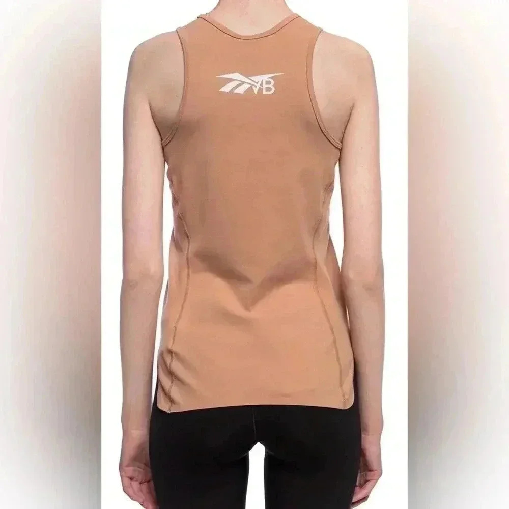 NWT Reebok x  Victoria Beckham taupe casual lightweight sleeveless tank top L
